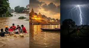 राजस्थान में जीवनदान, वाराणसी में गंगा का कहर, बिहार में आकाशीय बिजली का कहर: 24 घंटों में 17 की मौत