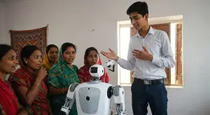 नागौर के छात्र ने रचा कमाल: बनाया ऐसा मल्टीपर्पज रोबोट, सुरक्षा और सुविधा देख महिलाएं दंग