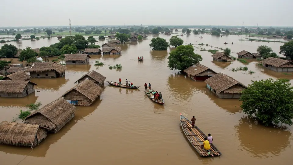 Devastating Floods Submerge Ten Bihar Districts, Affecting Millions