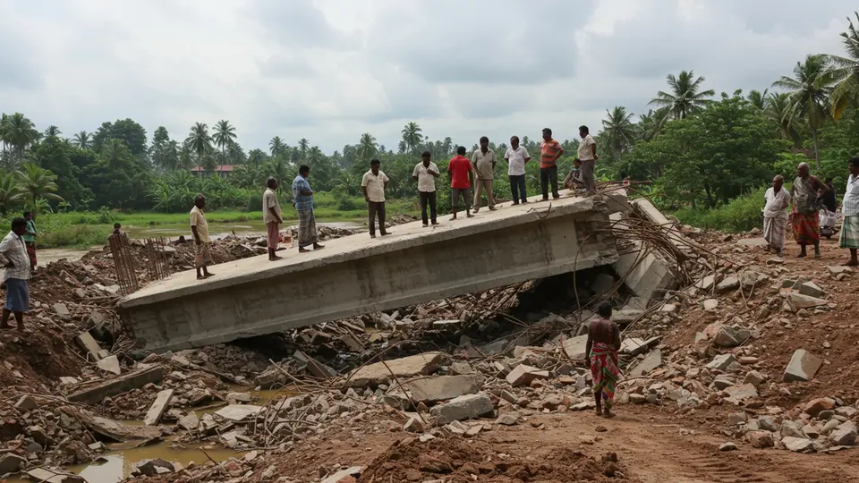 Under-Construction Bridge Collapses in Koyilandy, Raises Corruption Concerns