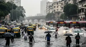 मुंबई में भारी बारिश, स्कूल-कॉलेजों में छुट्टी:कई इलाकों में जाम, लोकल ट्रेन और फ्लाइट्स डिले; इंदौर में बारिश से दीवार गिरी, 3 की मौत