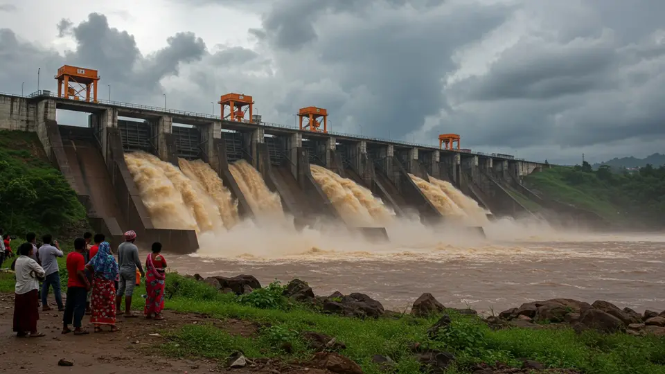 Monsoon Fury Lashes Northern Districts, Kadem Project Gates Opened