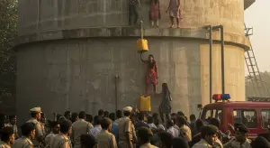 व्याख्याता भर्ती परीक्षा विवाद गहराया: टंकी पर चढ़ीं छात्राओं ने पेट्रोल छिड़क आत्मदाह की धमकी दी, प्रशासन में हड़कंप