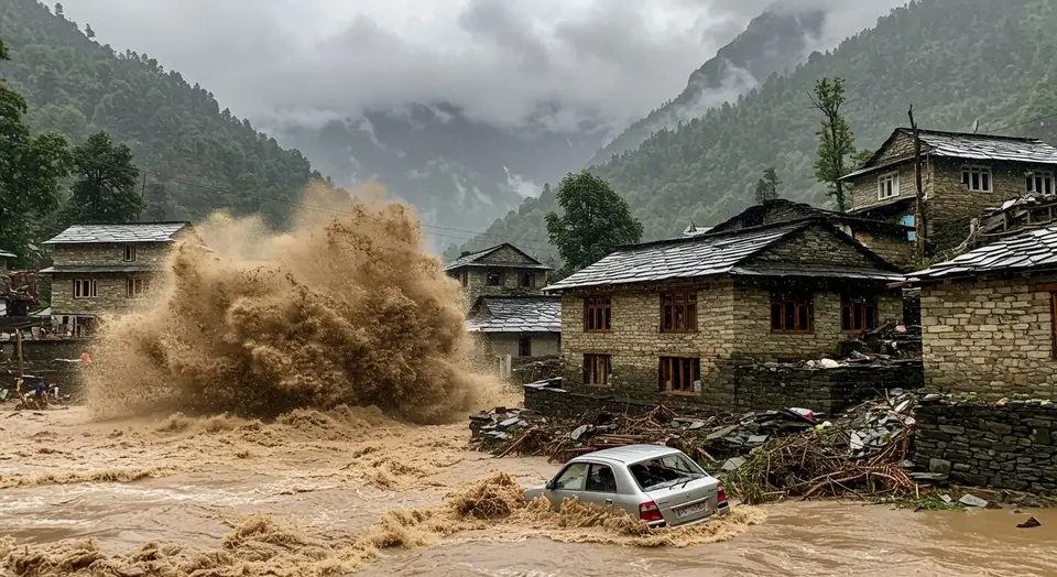हिमाचल में भयावह स्थिति: किन्नौर में बादल फटा, कुल्लू में तीन घर क्षतिग्रस्त, दो लोग दबे, चार जिलों में स्कूल बंद