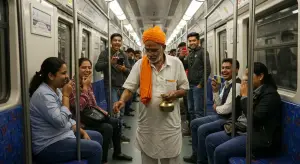 दिल्ली मेट्रो में ताऊ का अनोखा ‘गंगाजल शुद्धिकरण’: वीडियो वायरल, सोशल मीडिया पर छाए हंसी के ठहाके