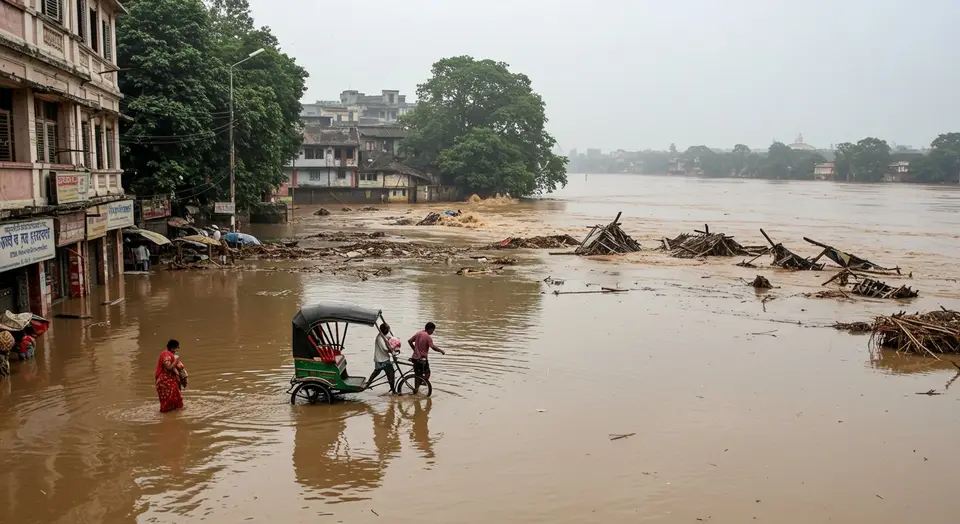 कोलकाता में रात भर 3 फीट पानी में डूबी सड़कें, यूपी के लखीमपुर में नदी में समाए 5 मकान; मानसून की विदाई के बीच बाढ़ और जलजनित रोगों का खतरा