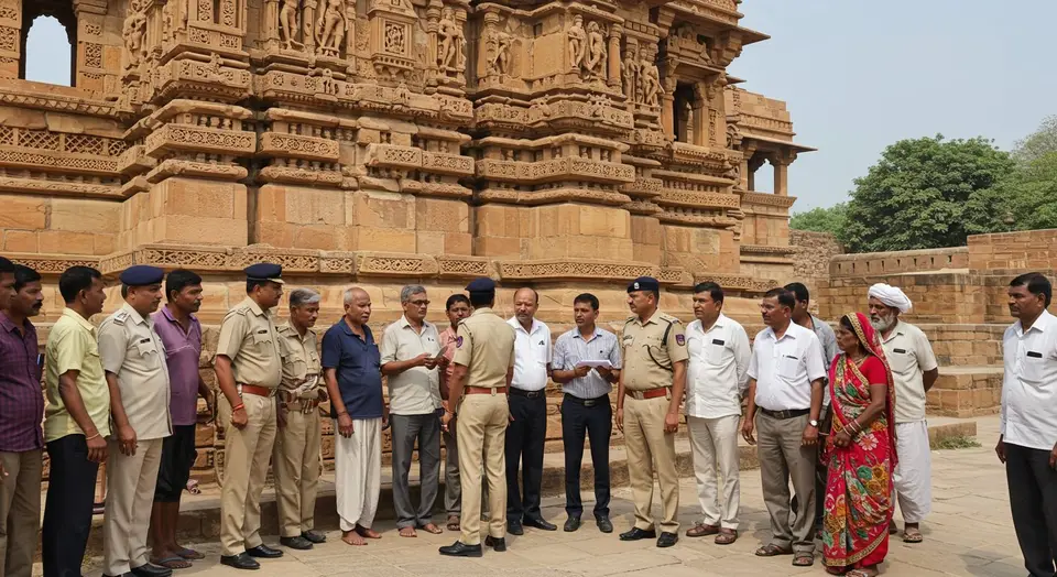 मथुरा में संरक्षित स्मारक पर कब्जे को लेकर बवाल: ग्रामीण पुरातत्व विभाग से भिड़े, पुलिस ने कराया शांत