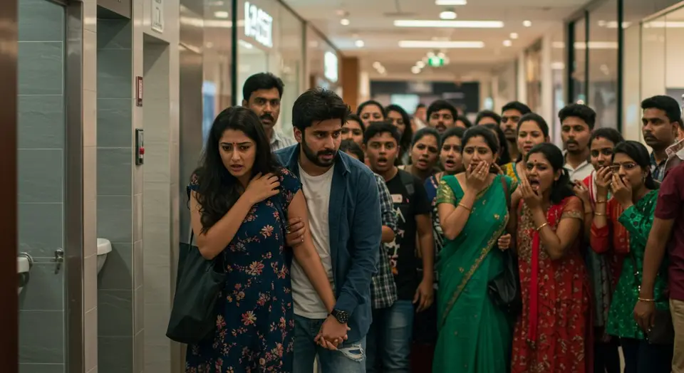 मॉल में प्यार का खुमार: बाथरूम में घंटों बंद रहे प्रेमी-प्रेमिका, बाहर निकलते ही मचा हंगामा!