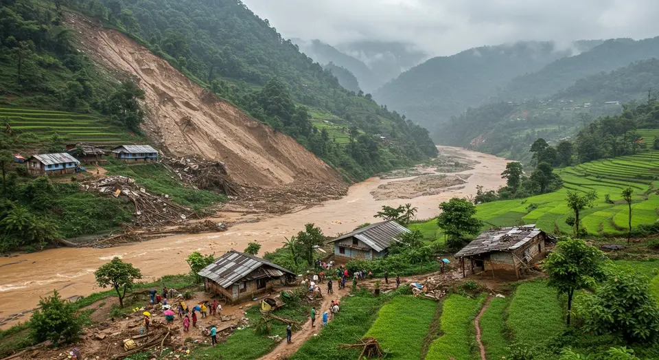 बंगाल के पर्वतीय क्षेत्रों में मूसलाधार बारिश का कहर: 14 की मौत, भूस्खलन से जनजीवन अस्त-व्यस्त, हेल्पलाइन जारी