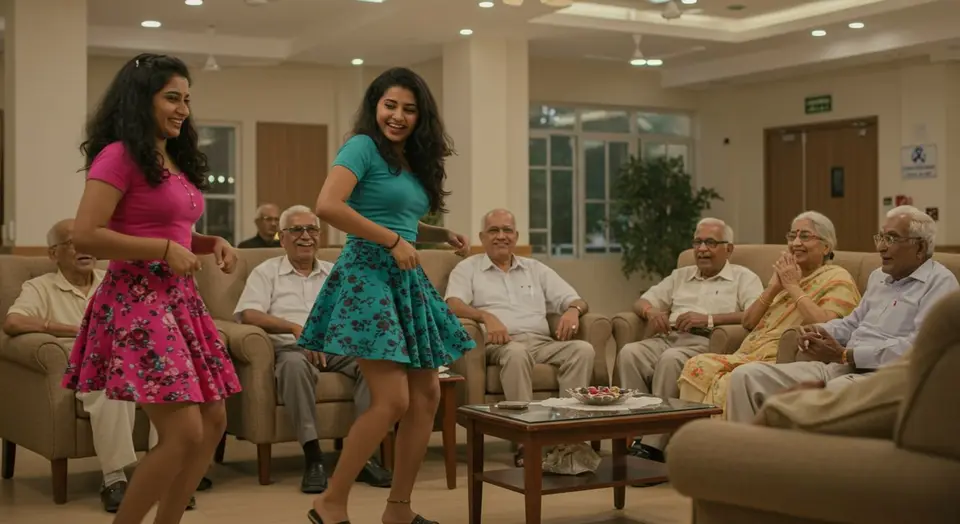 वायरल हुआ ‘मॉडर्न’ नर्सिंग होम: जहां मिनीस्कर्ट में नाचकर बुजुर्गों का मन बहलाती हैं युवतियां