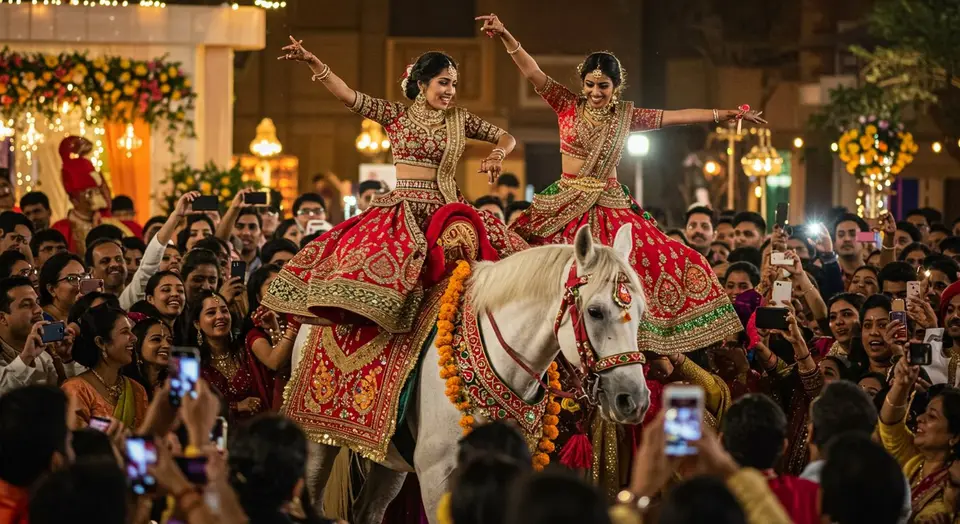 शादी में घोड़ी पर दो डांसरों का बेजोड़ डांस, वीडियो देखते ही लोगों ने झटपट निकाले अपने मोबाइल!