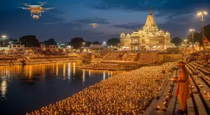 अयोध्या में ऐतिहासिक दीपोत्सव: मुख्यमंत्री ने राम मंदिर में प्रज्वलित किए दीप, 55 घाटों पर जगमगाए करोड़ों दीपक, ड्रोन से हो रही रिकॉर्ड गिनती