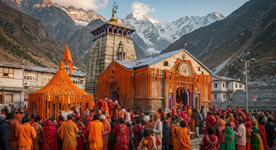 गंगोत्री धाम के कपाट आज बंद होंगे, फूलों से सजा:मां गंगा आएंगी मुखवा, 7 लाख से ज्यादा लोगों ने किए दर्शन