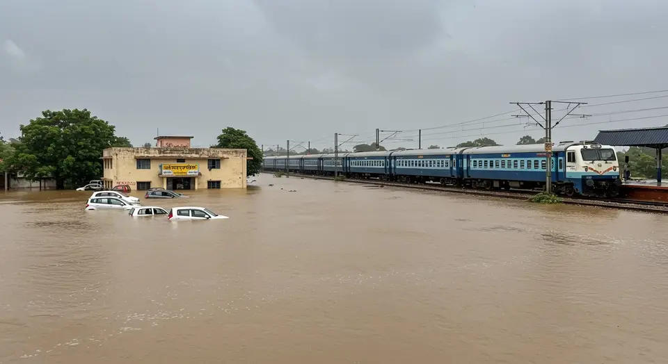 तेलंगाना में तूफान मोन्था का भयंकर कहर: स्कूल डूबा, गाड़ियाँ बहीं; रेलवे स्टेशन पर जलभराव, 2 ट्रेनें ठप