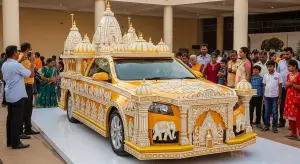 हैदराबाद के सुधा कार्स म्यूजियम ने बनाई ‘राम मंदिर कार’: अयोध्या पहुंचने की तैयारी