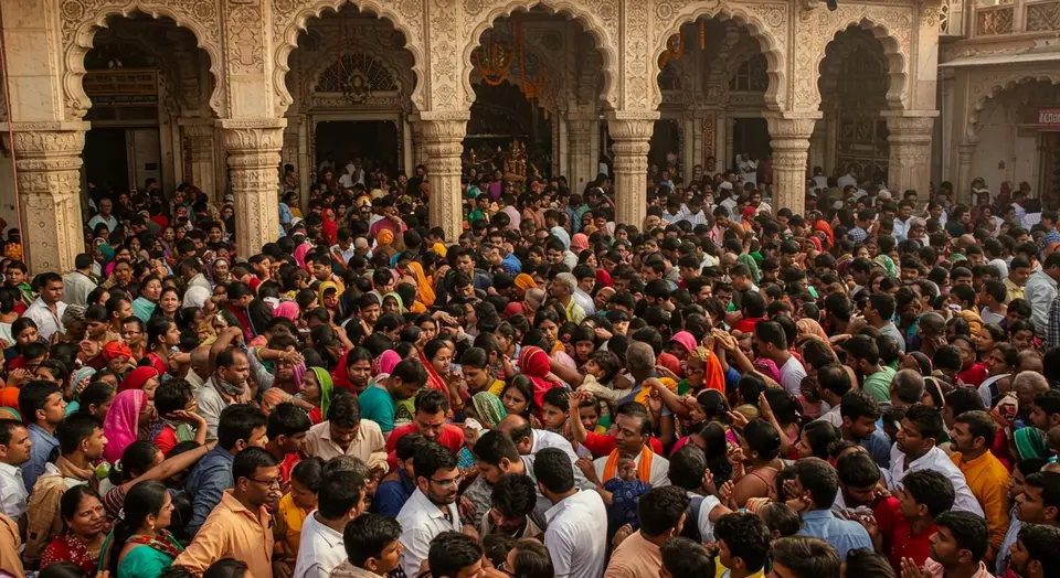 यूपी: बांकेबिहारी मंदिर में दर्शन अव्यवस्था का अड्डा, तीन महीने बाद भी हाईपावर्ड कमेटी के आदेश बेअसर