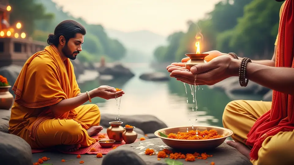 तर्पण विधि और महत्व पूर्वजों को श्रद्धांजलि का सही तरीका