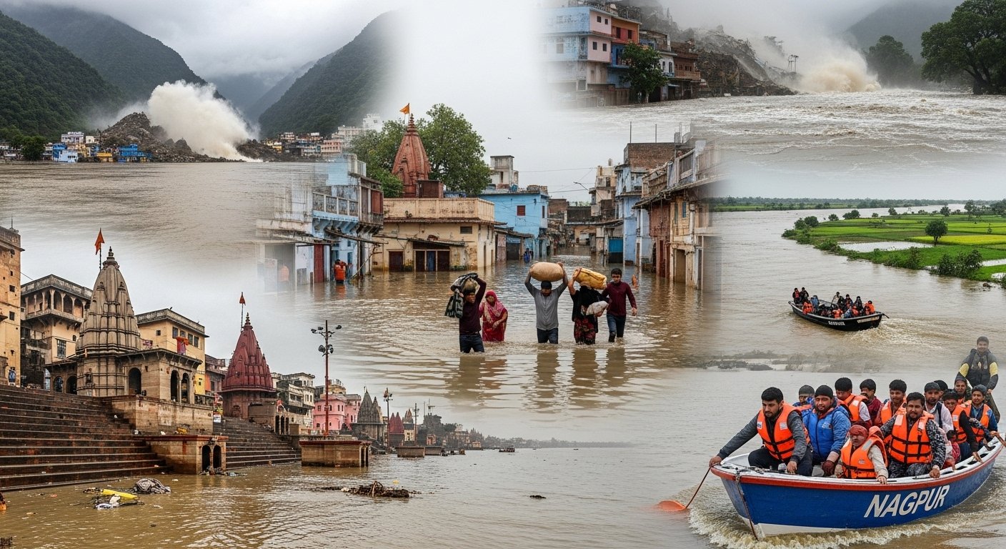 अयोध्या-वाराणसी जलमग्न, प्रयागराज में मातम: उत्तराखंड, MP, महाराष्ट्र में भी बाढ़ का कहर, रेस्क्यू ऑपरेशन जारी