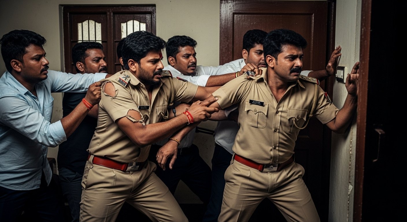 Police attacked in Aligarh: Sub-inspector and constable who went for investigation beaten, uniform torn, locked in room.