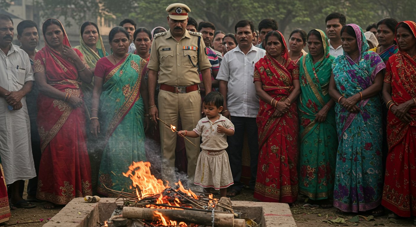 एएसपी की पत्नी फंदे पर लटकी मिली, डेढ़ साल के मासूम ने दी मुखाग्नि; पति के आते ही भड़का लोगों का गुस्सा