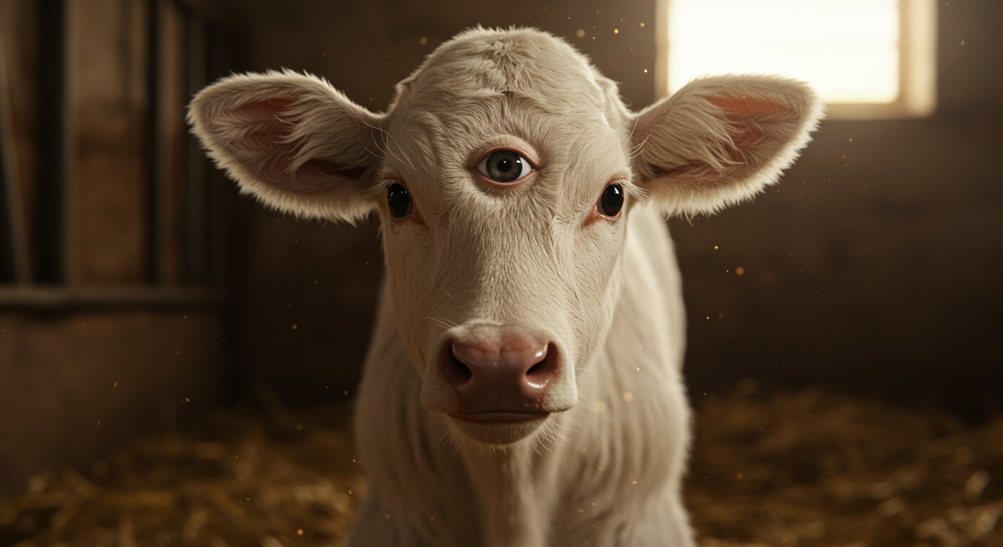 Miracle! Calf Born with Three Eyes, People Call It Mahadev's Avatar!
