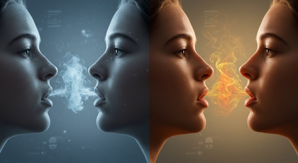 Why does cold air come from your mouth with 'Phoo' and warm air with 'Haa'? Learn the science behind it!