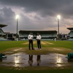 IND-ENG Test: Post-lunch play delayed; Umpires to re-inspect pitch at 7:00 PM; Play halted due to rain.