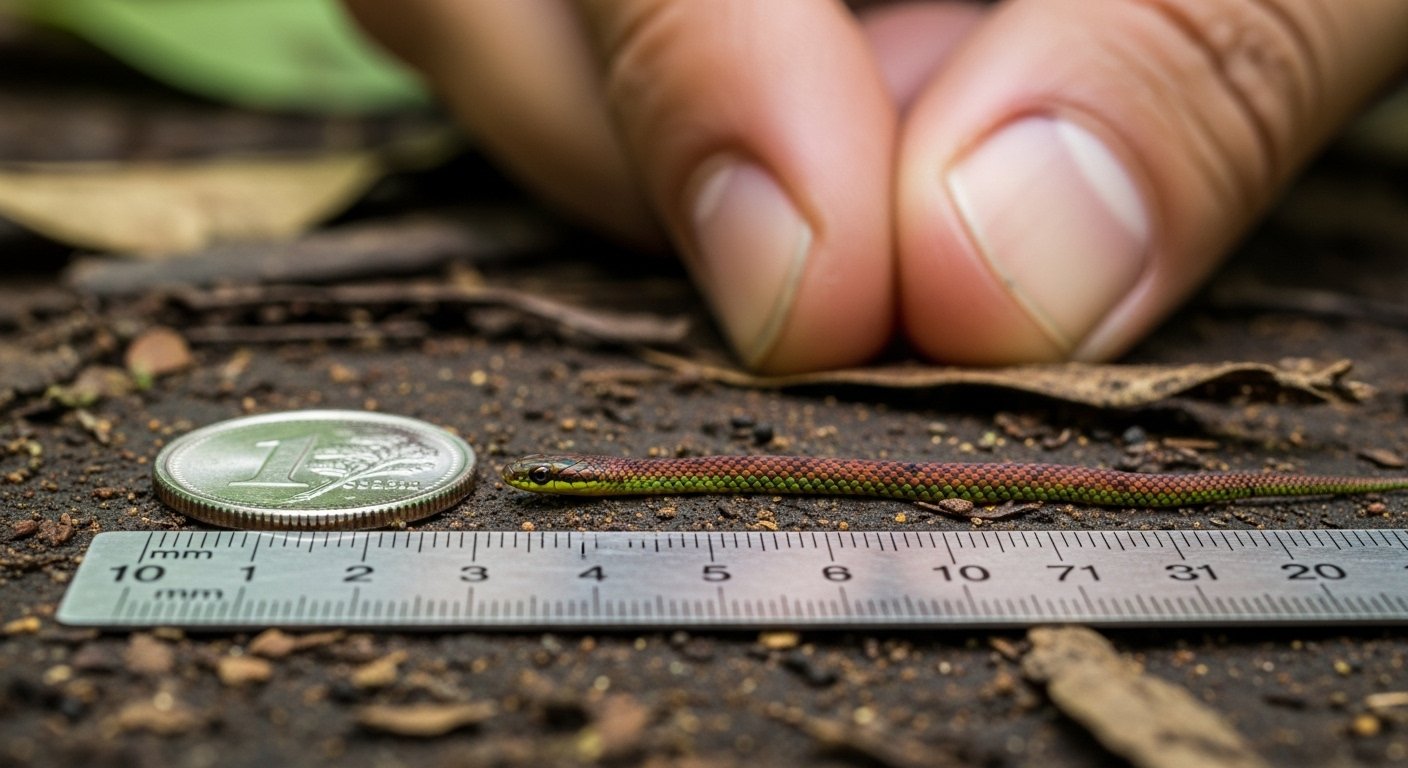 Coin-sized, the world's tiniest snake found after 20 years!