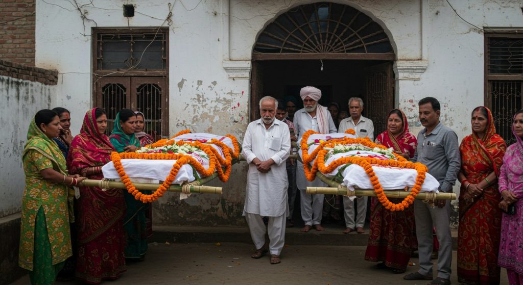Haryana's Heart-wrenching Incident: Father unable to bear the shock of his son's death; father and son's two biers carried out from home on the same day.