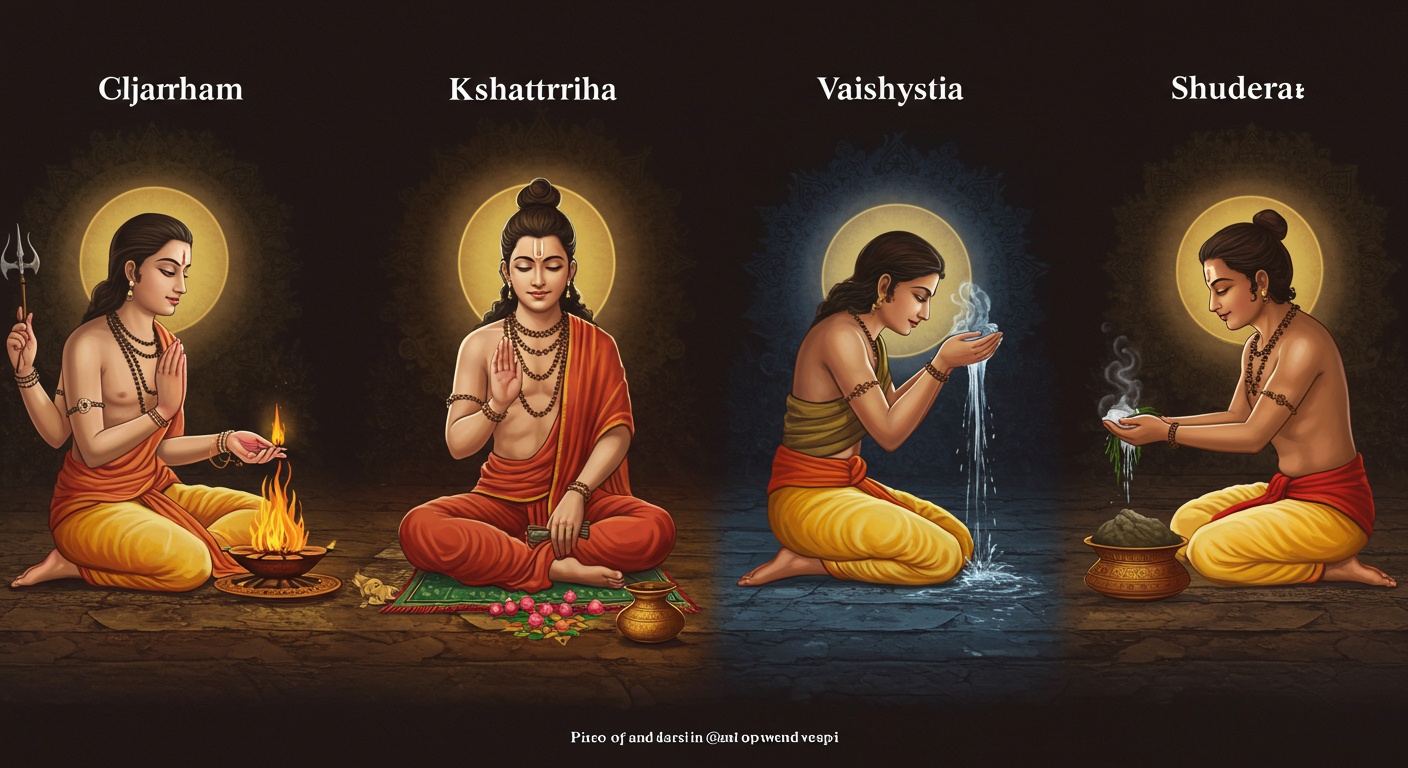 ब्राह्मण, क्षत्रिय, वैश्य और शूद्र के लिए शुद्धि के नियम