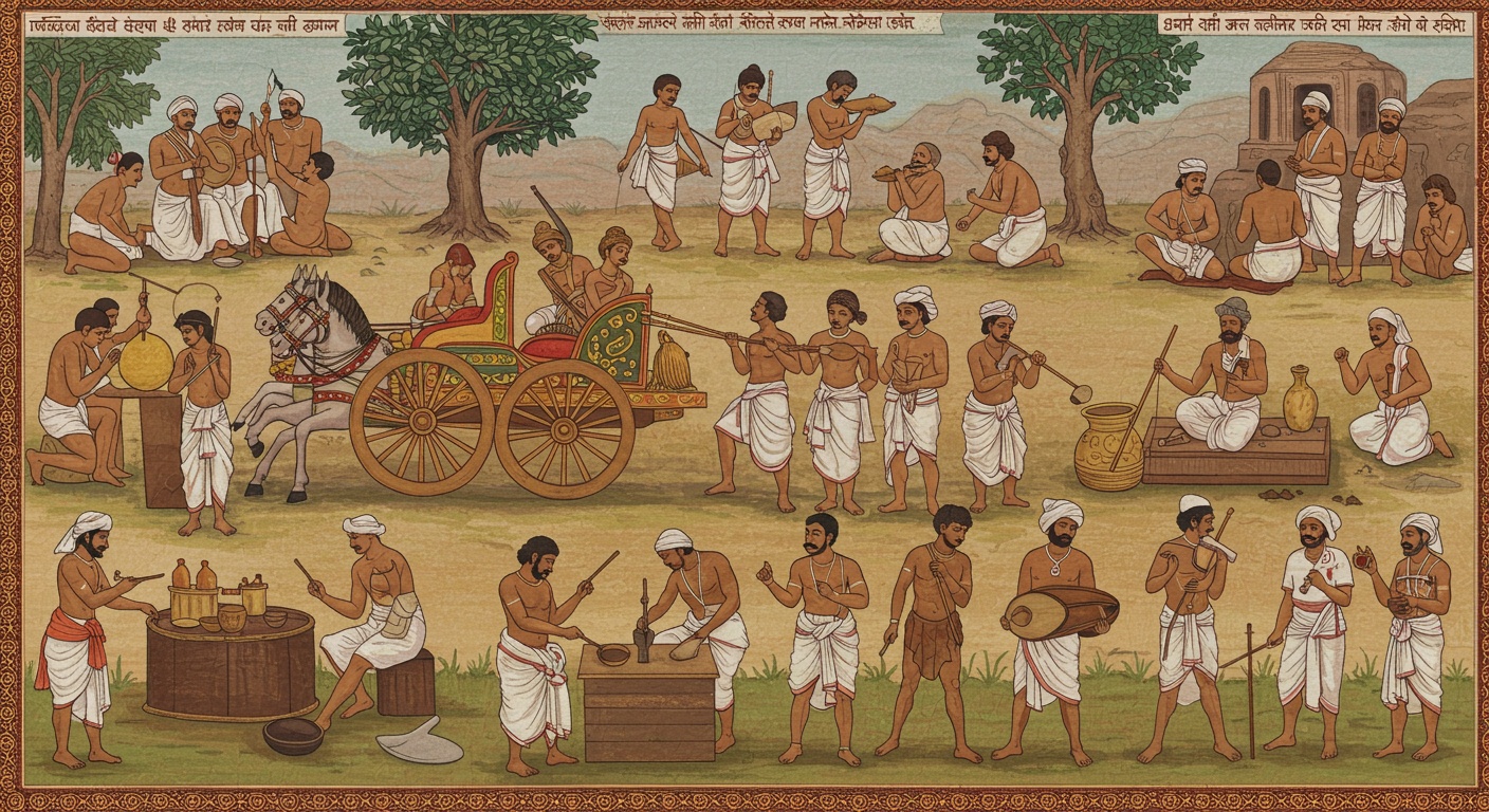 प्राचीन भारत में विभिन्न जातियों के विशिष्ट कर्म और आजीविका