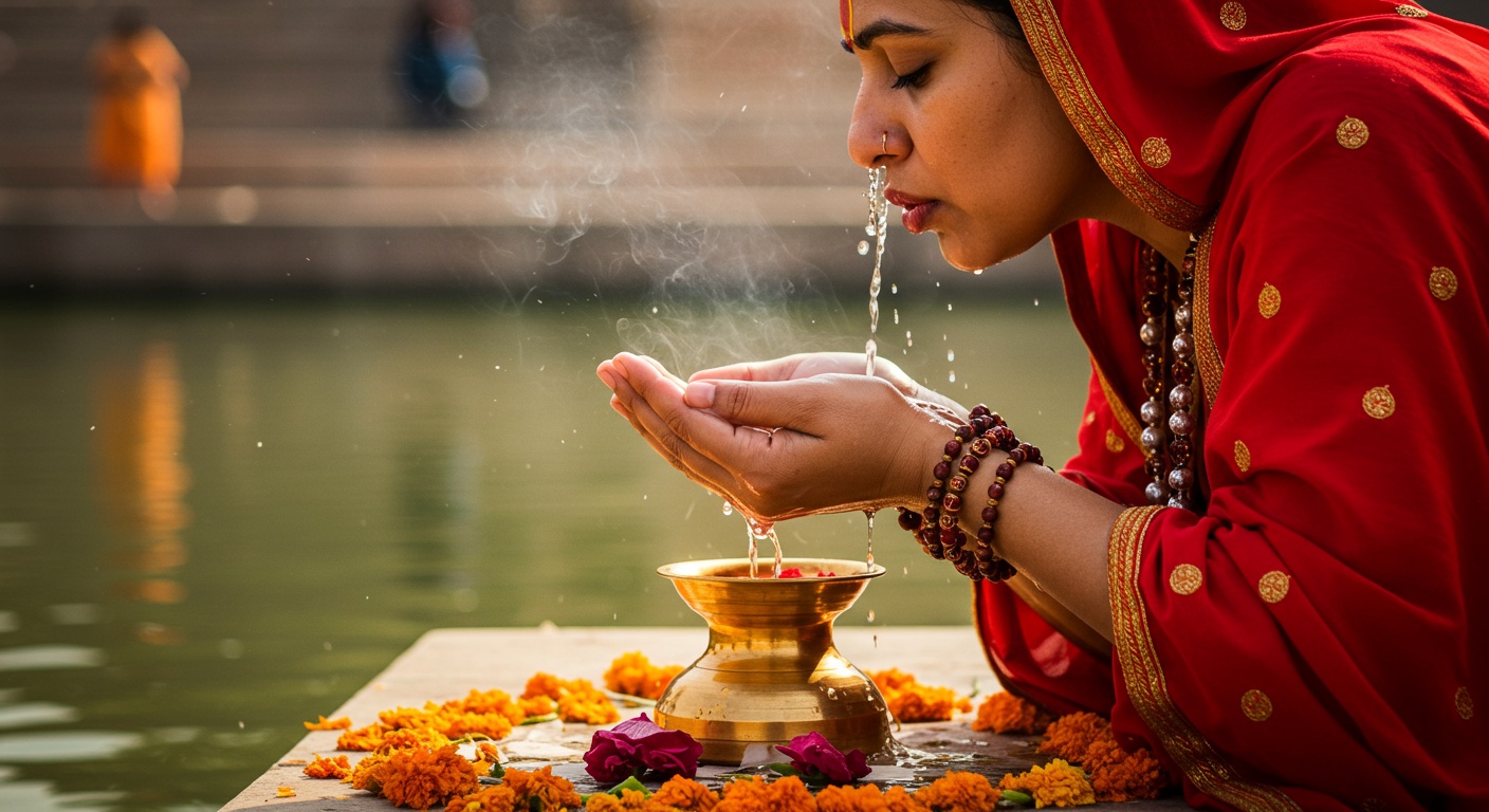 आचमन विधि और इसके लाभ दैनिक जीवन में