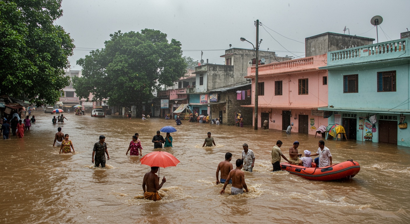 देश भर में बाढ़ का कहर जारी, लाखों प्रभावित, कई राज्यों में रेड अलर्ट