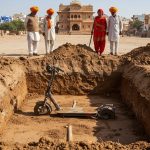 Unusual Rage in Jodhpur: Electric Scooter Buried in 7-Foot Deep Pit!