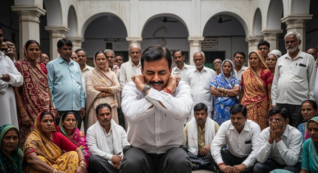 UP: SDM publicly performs ear-holding sit-ups at Tehsil office, video goes viral; Know the reason.