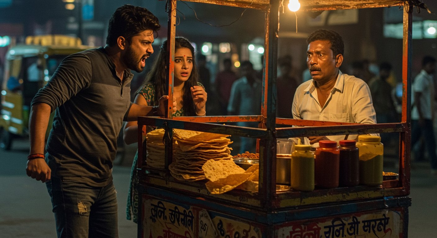 Enraged Boyfriend Thrashes Street Vendor For Not Giving Girlfriend Dry Papdi; Video Goes Viral