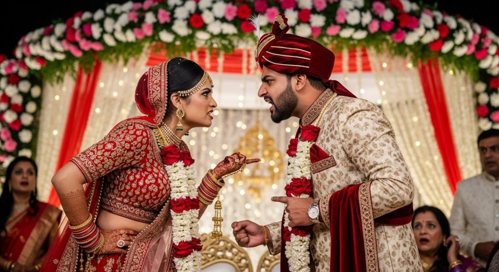 Fierce Fight Between Groom-Bride After Jaimala Goes Viral, People Say 'No One Is Less Than The Other!'