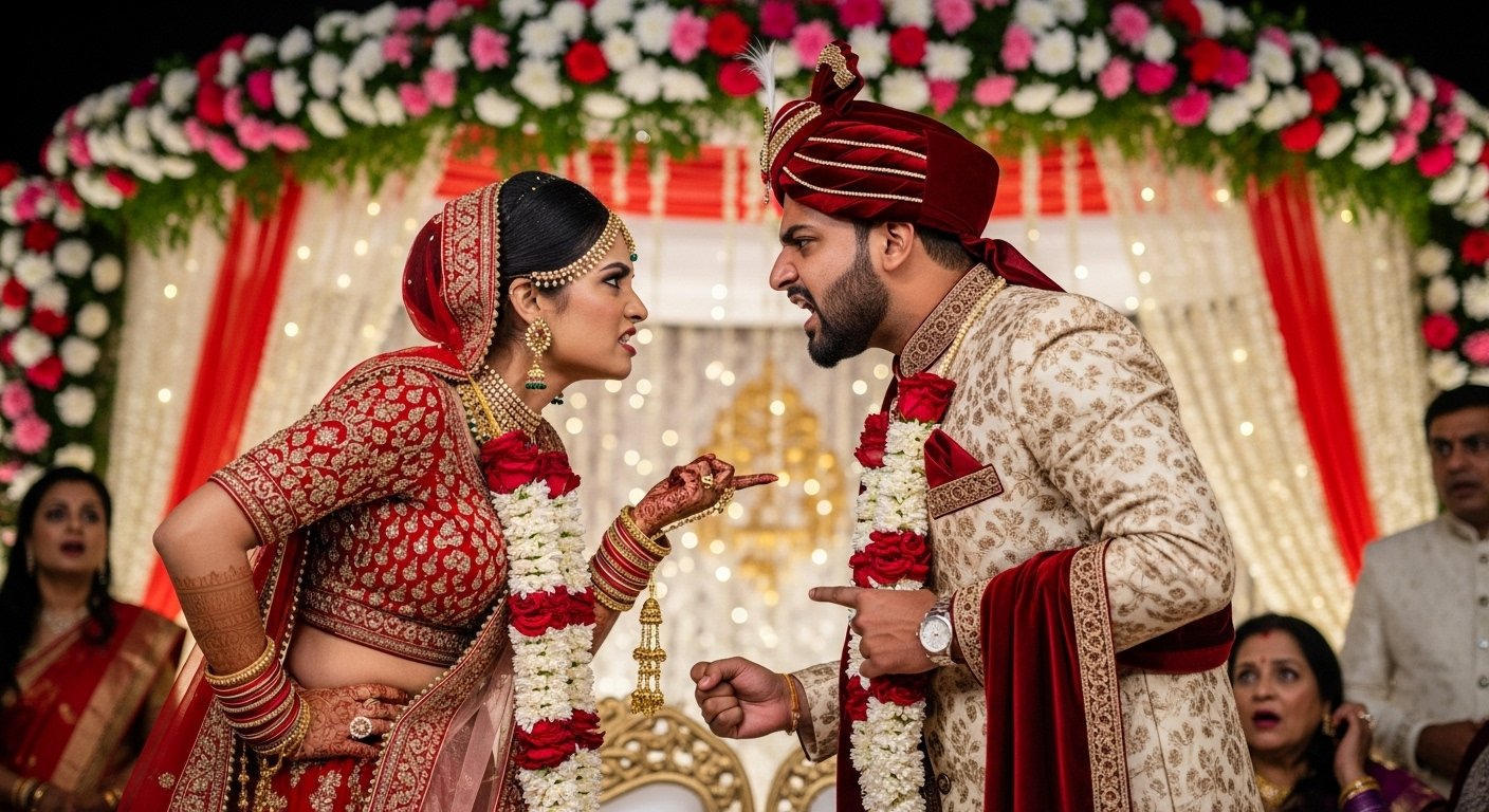 Fierce Fight Between Groom-Bride After Jaimala Goes Viral, People Say 'No One Is Less Than The Other!'