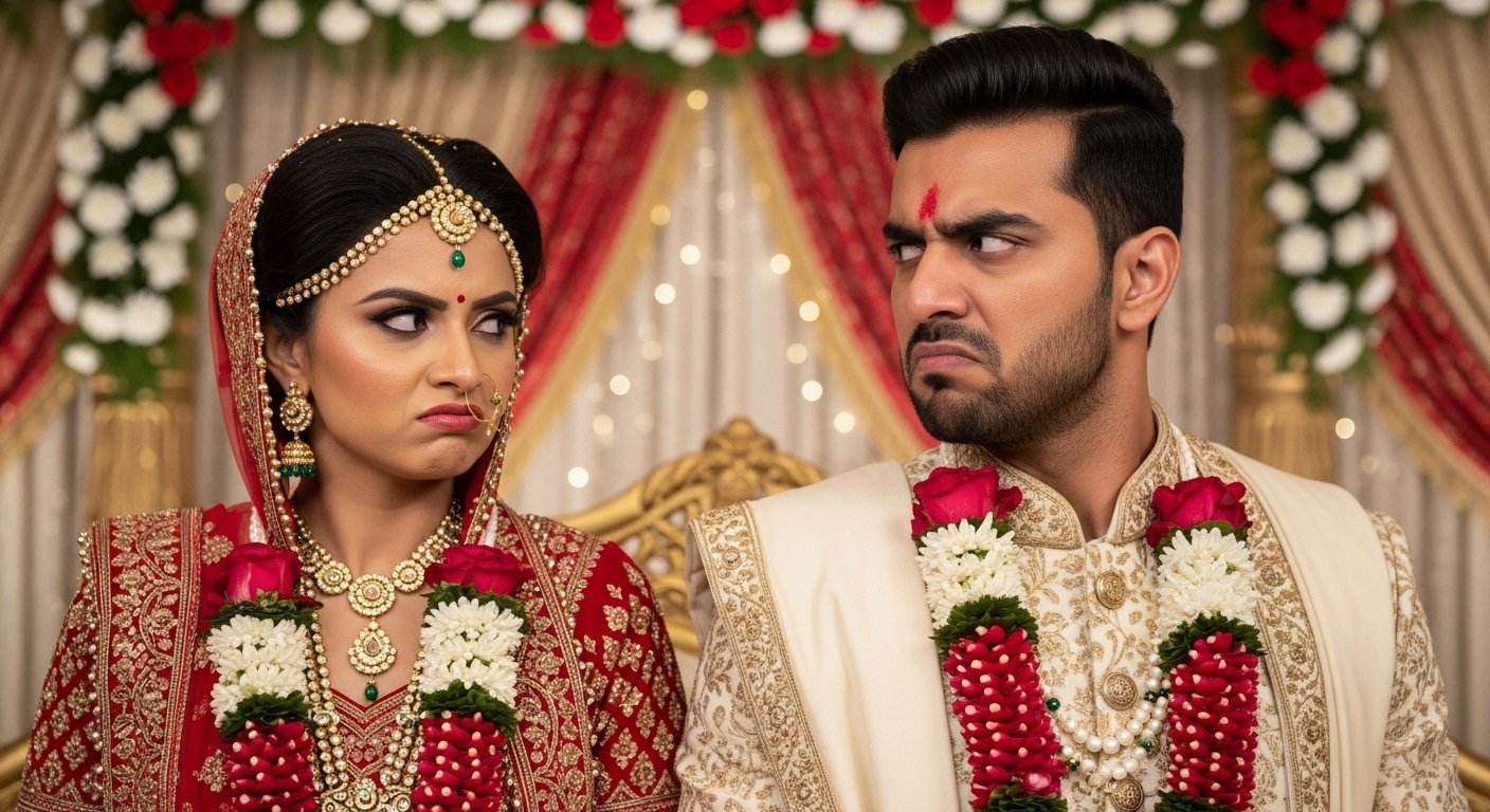Groom-Bride's Intense Spat After Garland Exchange, Seemed Like a Battle of Equals! Video Went Viral