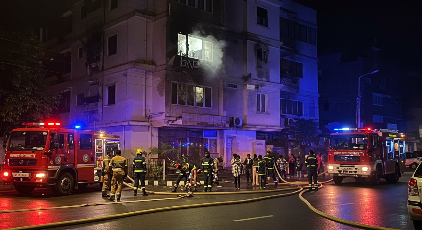 Kanpur Hotel Fire: Major Tragedy Averted, 12 People Safe, Blaze Controlled by Firefighters