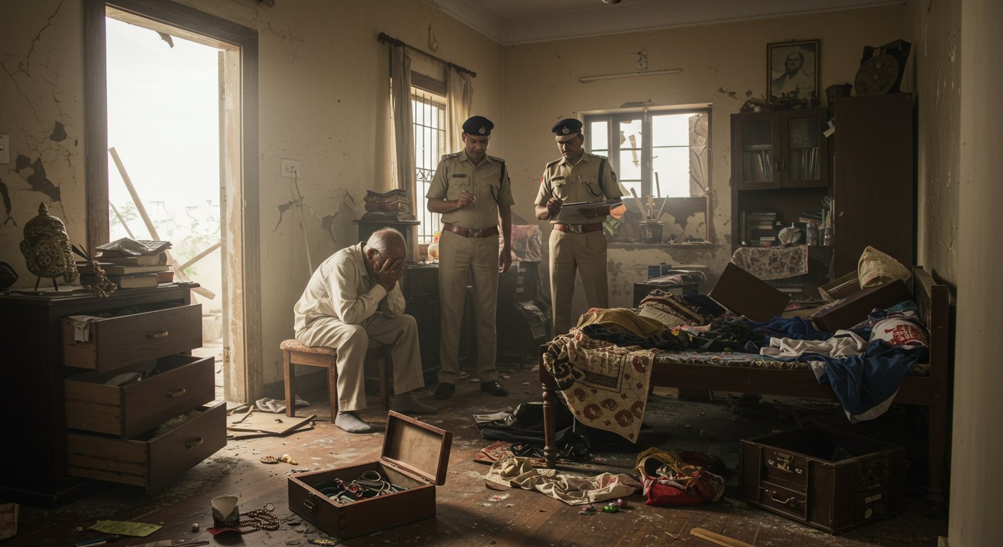 Lakhs Stolen in Kanpur: Retired Clerk's House Targeted, Police Probe Underway