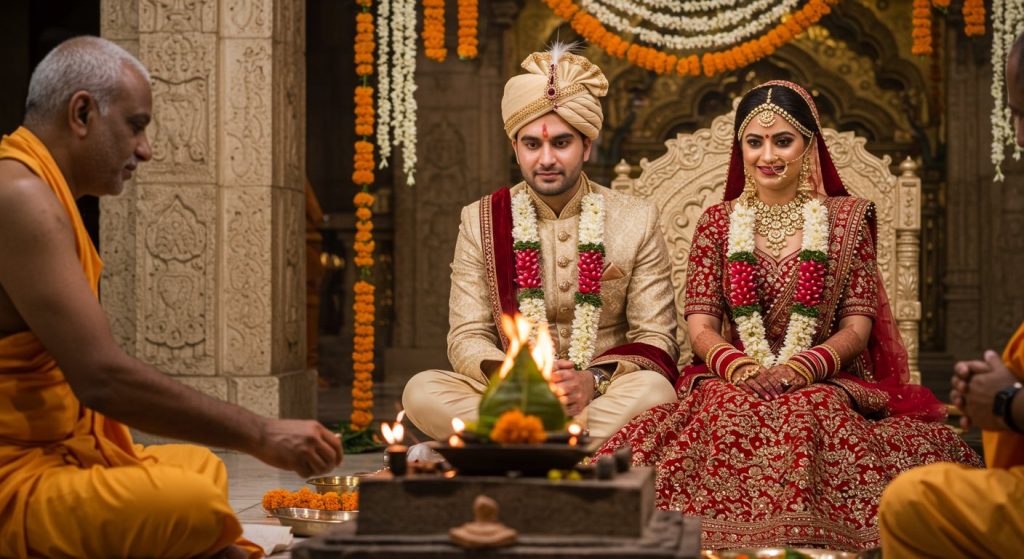 Unique Wedding in UP: Lover Who Backed Out Agreed at Police Station, Married in Temple.