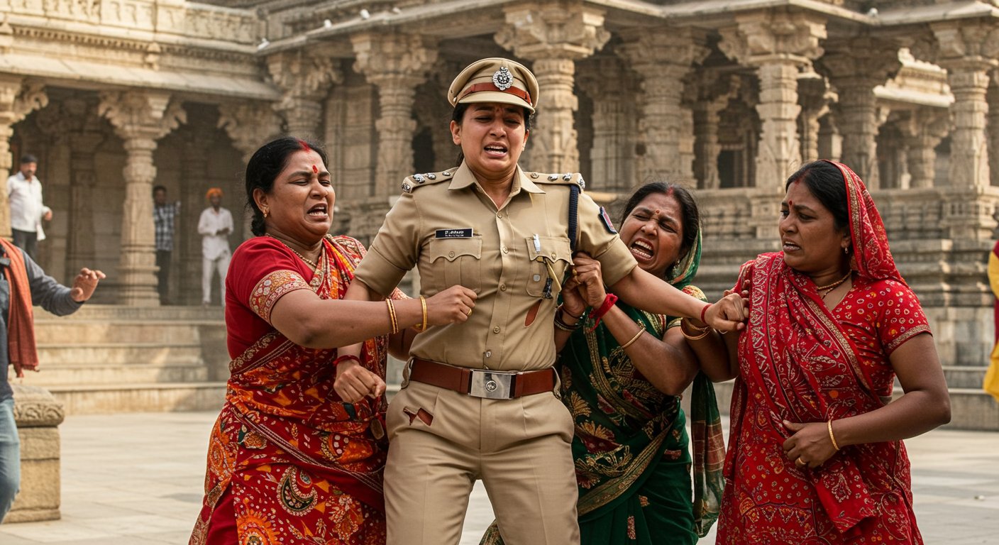 Lucknow: Female Police Officer on Duty at Buddheshwar Temple Attacked, Uniform Torn and Bitten