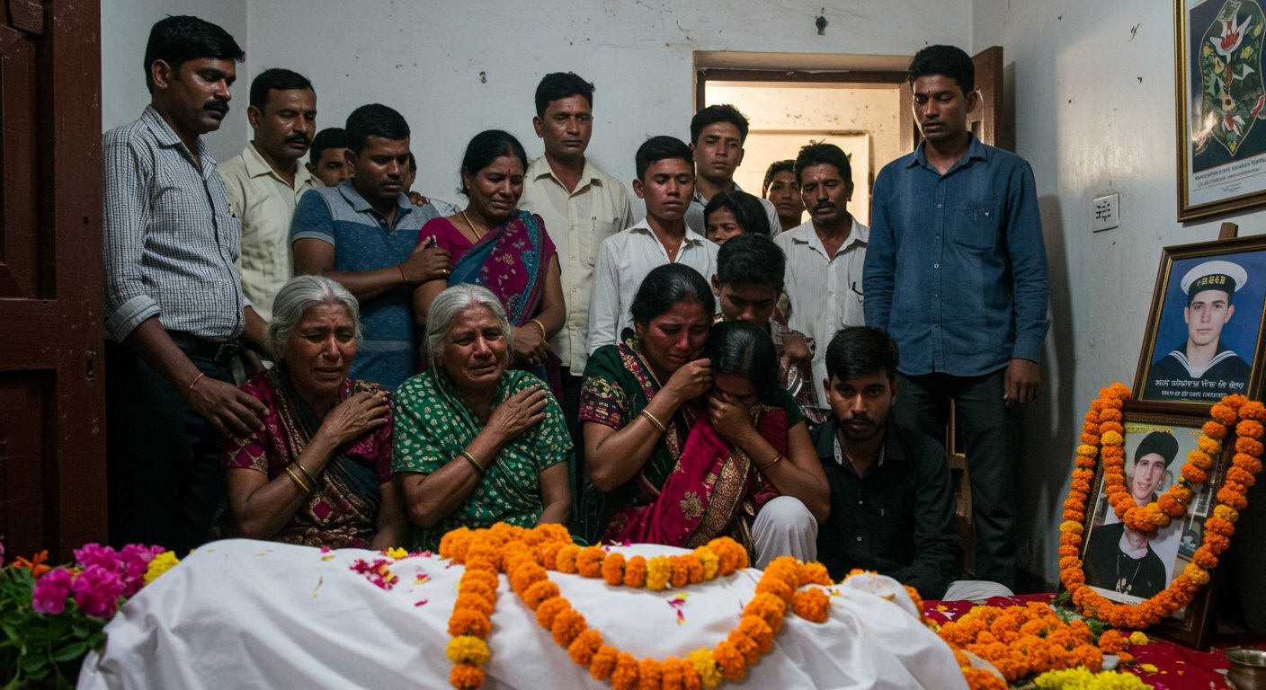 UP: Merchant Navy Officer Dies, Body Reaches Home After 6 Days; House Echoes With Family's Wails During Tearful Farewell.