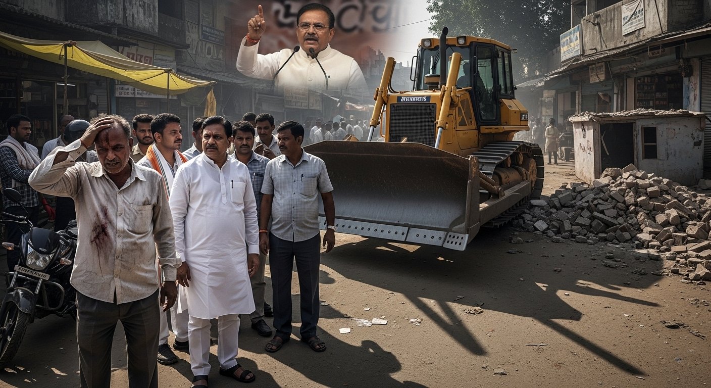 Mandi Secretary Beaten in Moradabad, BJP MLA Implicated, 'Bulldozer' Ran Again, and Now Deputy CM's Stern Announcement