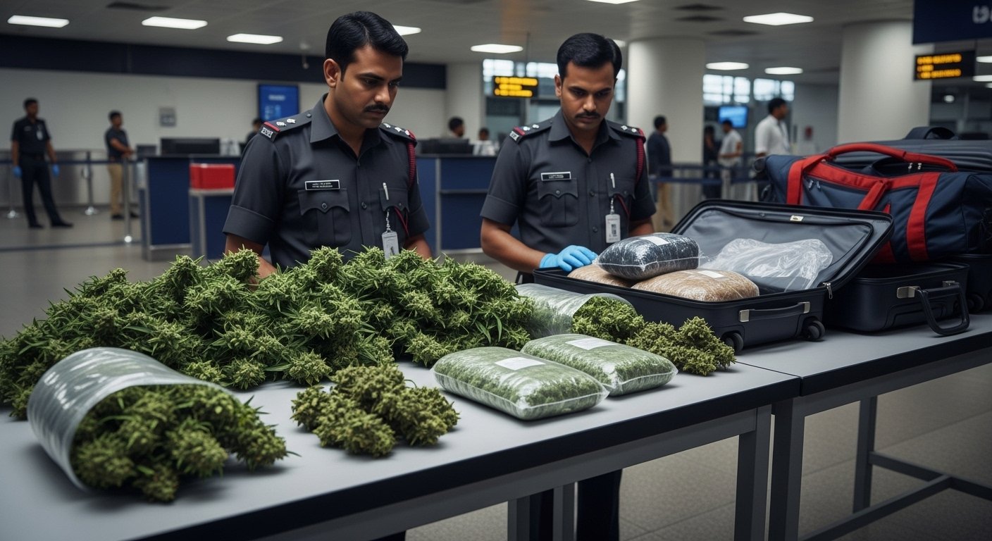 Mumbai Customs Seizes 8 Kg Hydroponic Weed Worth Rs 8 Crore From Four Passengers on Bangkok Flights