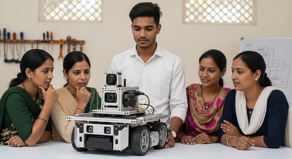 Nagaur's Son Achieves Feat: Multi-Purpose Robot Built for Women's Safety and Monitoring, Its Features Impress Everyone