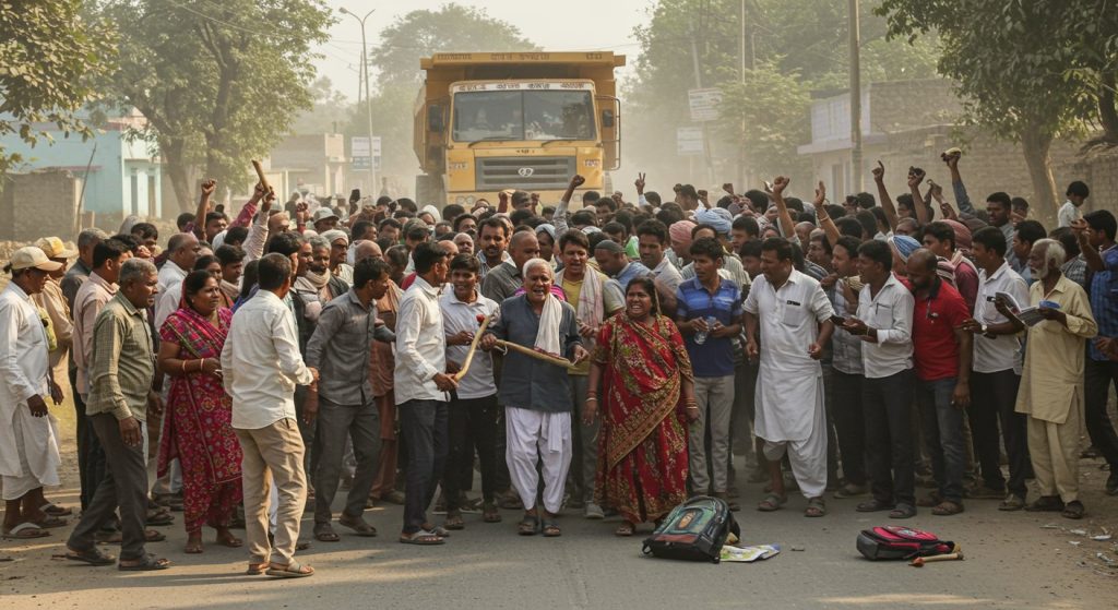 Rae Bareli: Student going to coaching crushed by dumper, angry villagers block roads