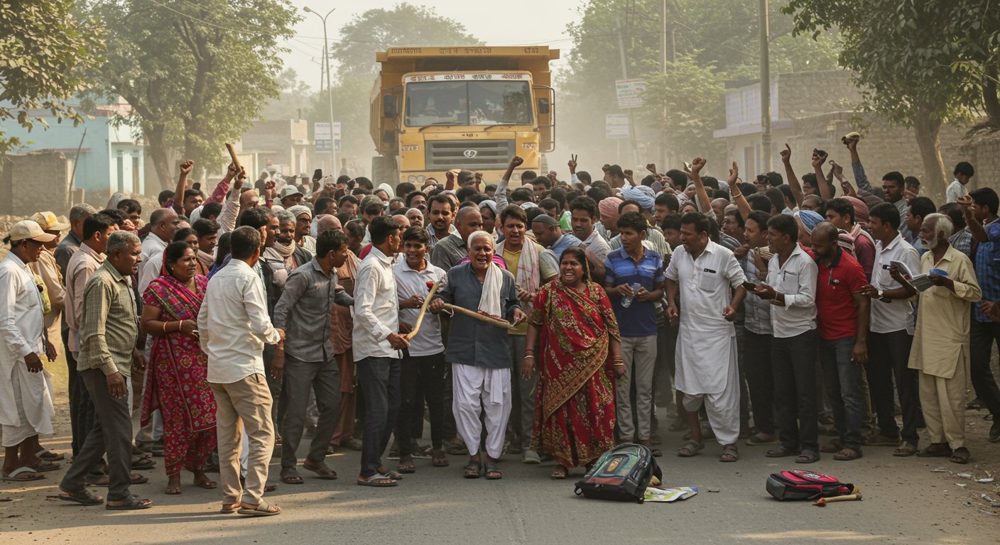 Rae Bareli: Student going to coaching crushed by dumper, angry villagers block roads