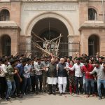 Violent Student Protest at RMPSU: Administrative Building Gate Broken, Vice-Chancellor Gheraoed